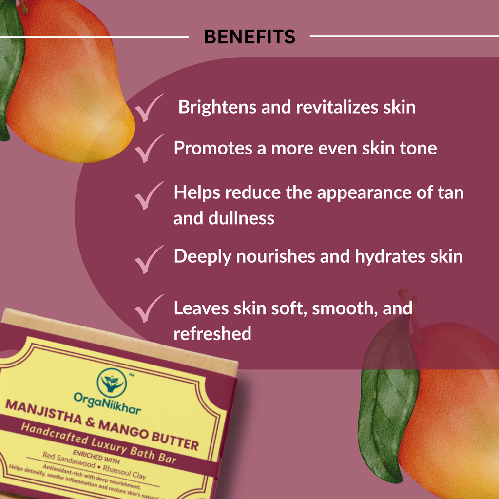 Manjistha & Mango Butter - Handcrafted Luxury Bath Bar