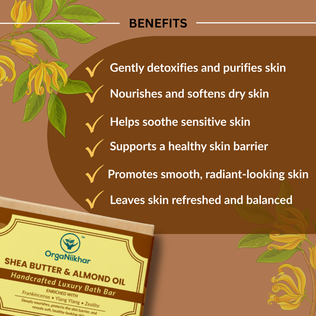 Shea Butter & Almond Oil - Handcrafted Luxury Bath Bar