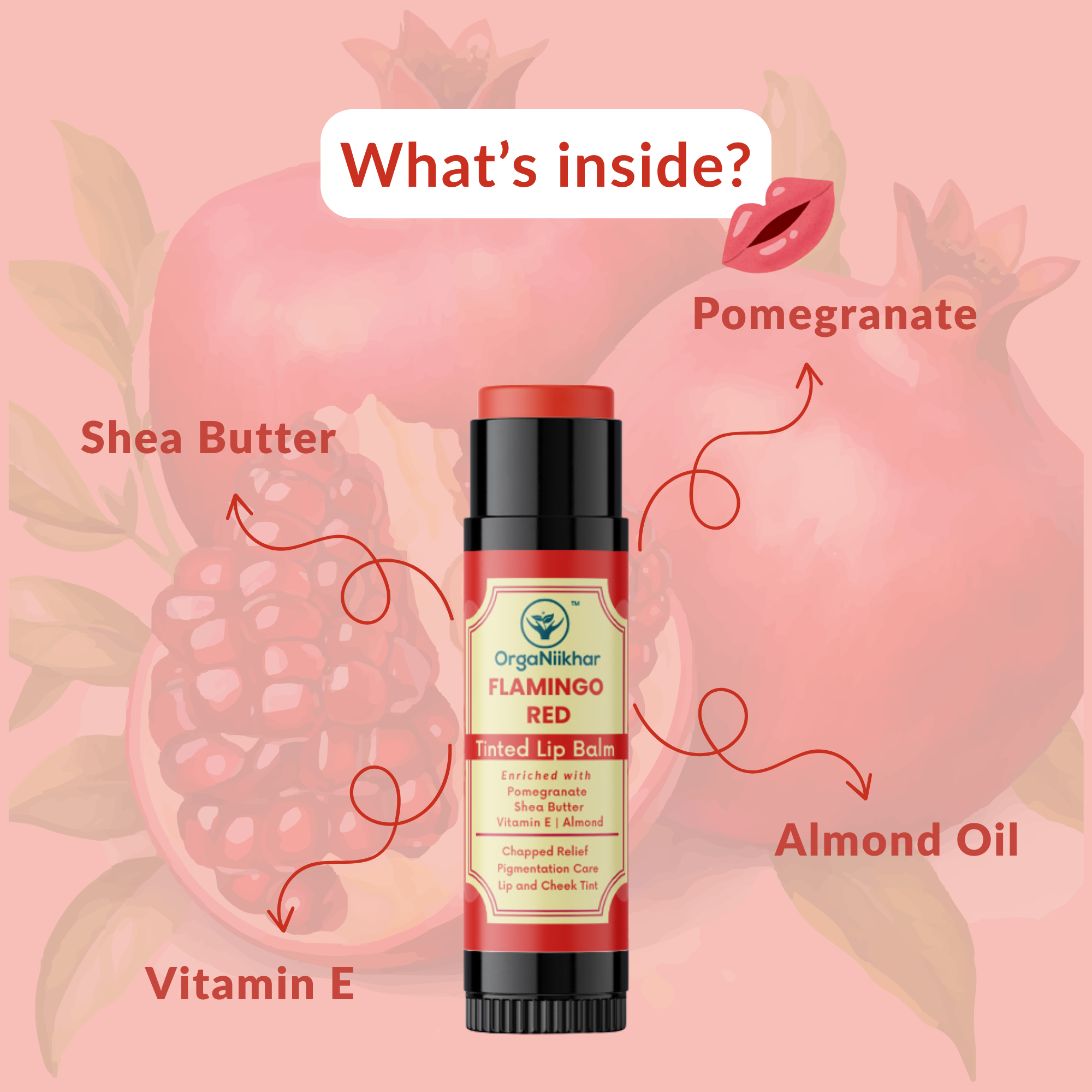 Flamingo Red - Tinted Lip Balm