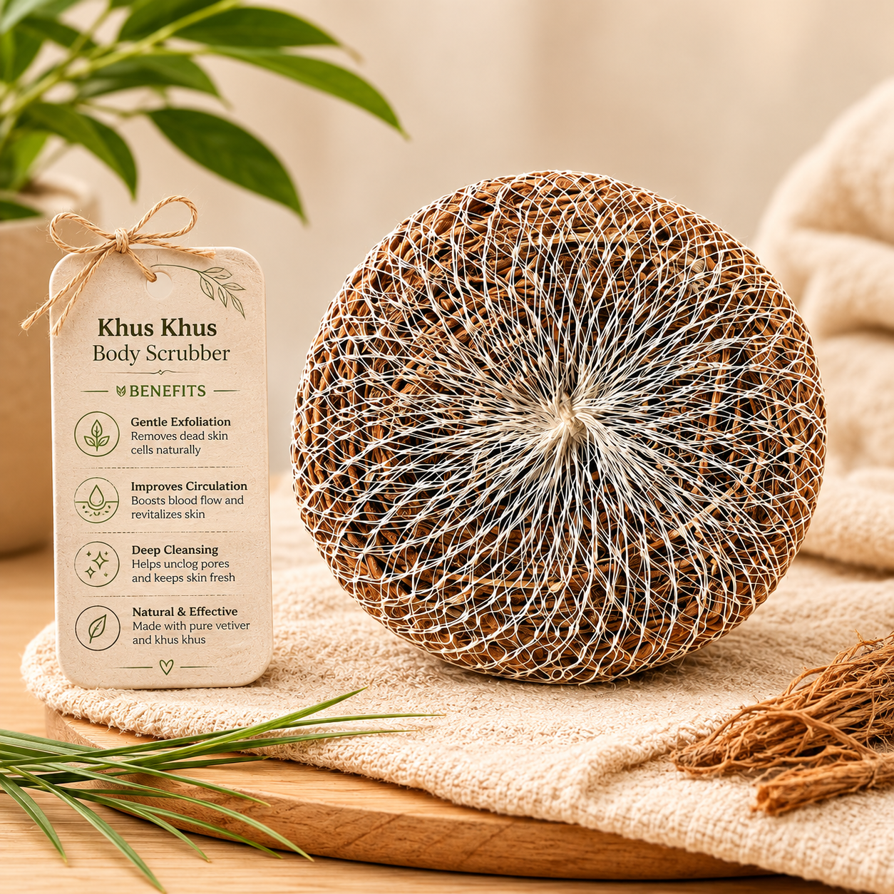 Khus Khus Natural Body Scrubber