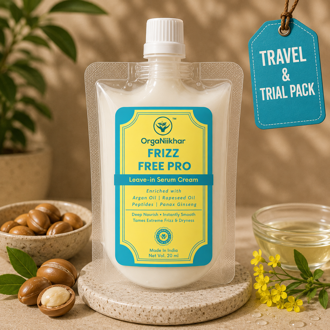 Mini Frizz Free Pro Leave-in Hair Serum Cream