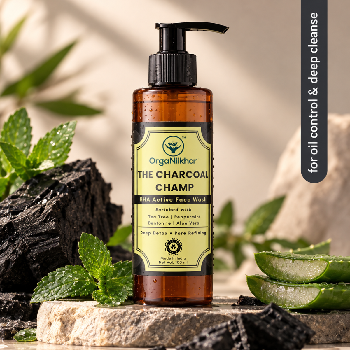 The Charcoal Champ - BHA Active Face Wash