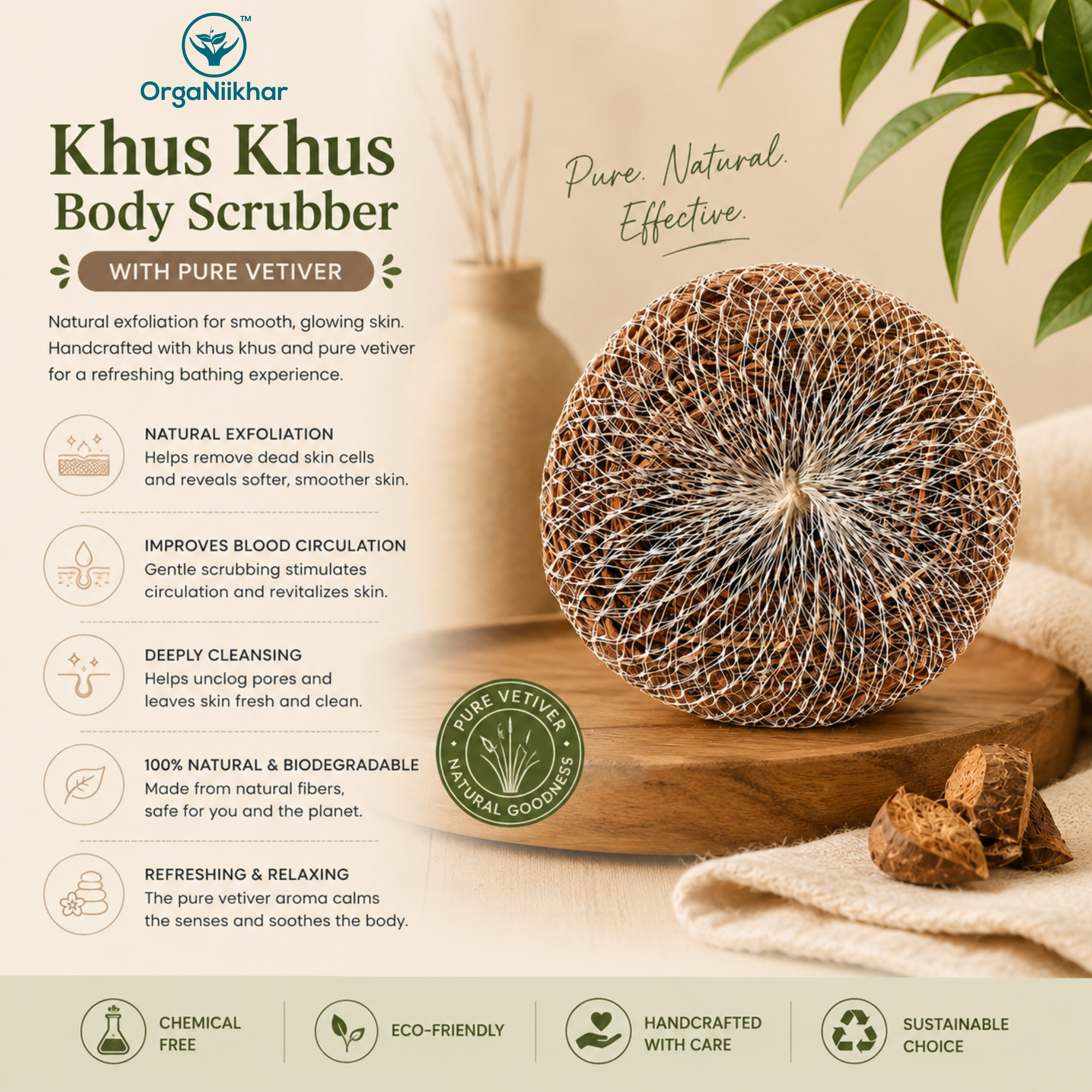 Khus Khus Natural Body Scrubber